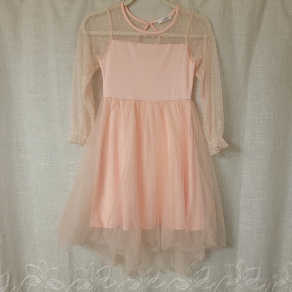 Light Pink Mesh Tulle Party Dress